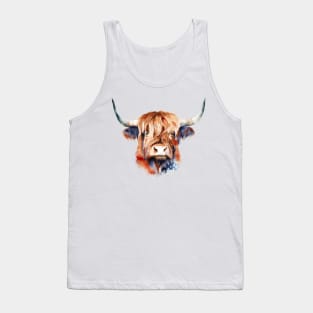 Patriotic highland cow Tank Top